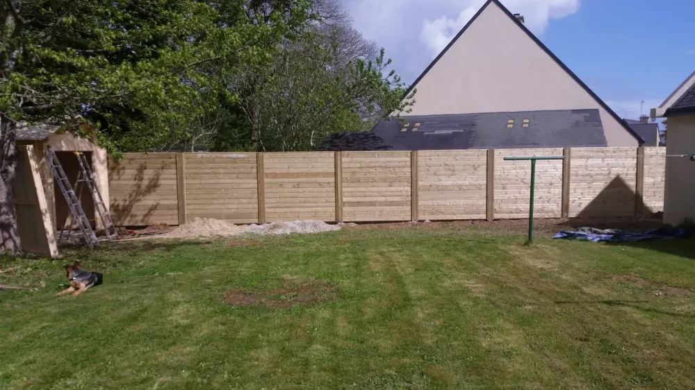 cloture jardin bois